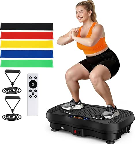 Vibration Plate Exercise Machine, 130 Levels Full Body Workout Vibrating