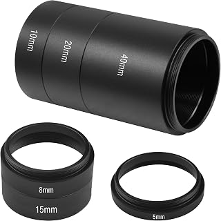 Alstar Astronomical T2-Extension Tube Kit for Cameras and eyepieces - Length 5mm 8mm 10mm 15mm 20mm 40mm - M42x0.75 on Both Sides