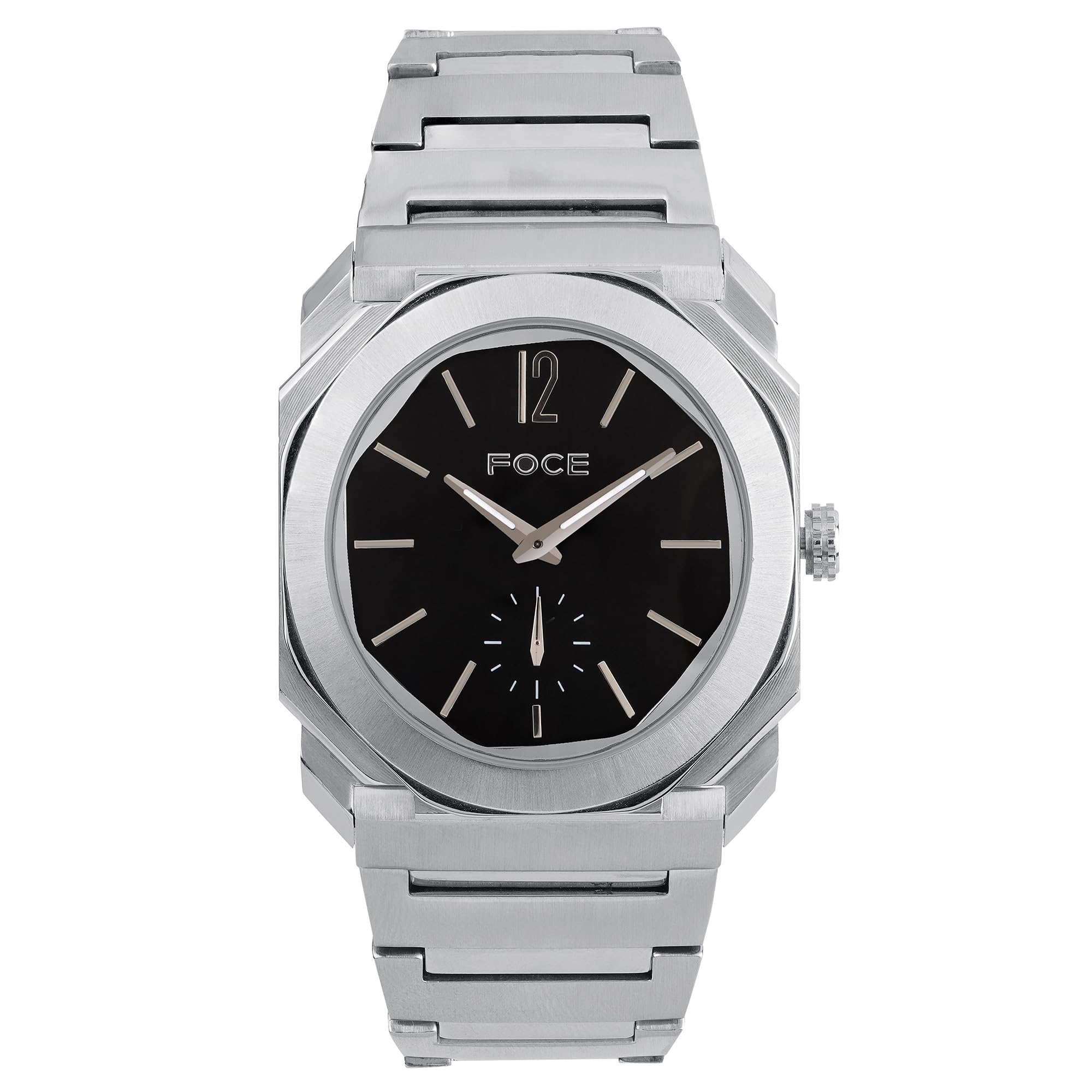 Foce Stainless Steel Multifunction Wrist Watch for Men, Black Dial, Metal Strap, Sapphire Glass, Model FC11645GST8 (B0CTX7LZ11) Amazon Price History, Amazon Price Tracker