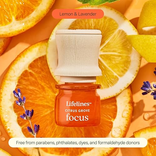 Miniatura 5 de Lifelines Paquete de 2 piedras táctiles de puesta a tierra con aroma y juego de aceites esenciales, difusores de aceite esencial portátiles con