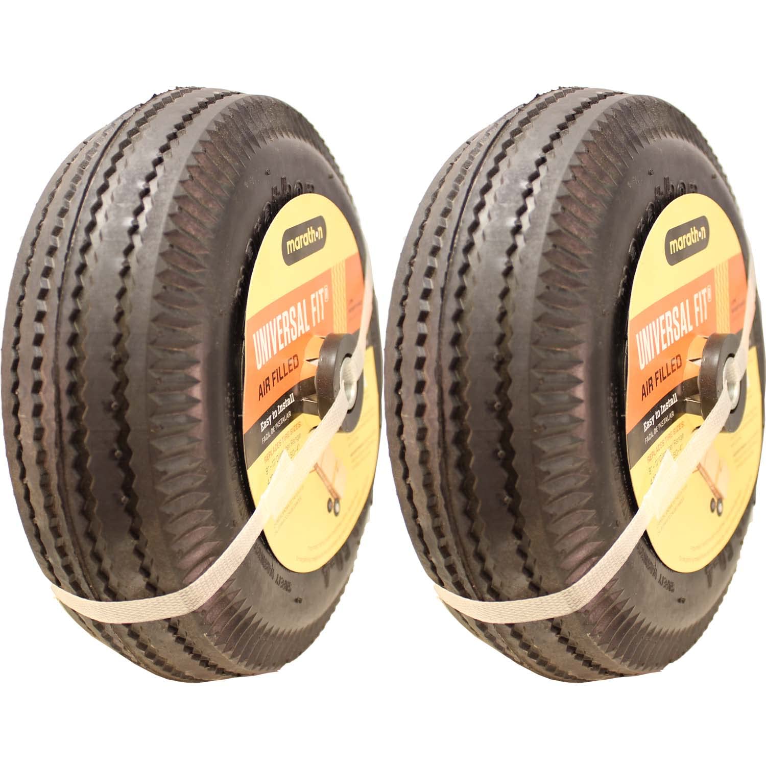 20210 Pneumatic Air Universal Fit Utility Tire 4.10/3.50-4 Pack of 2