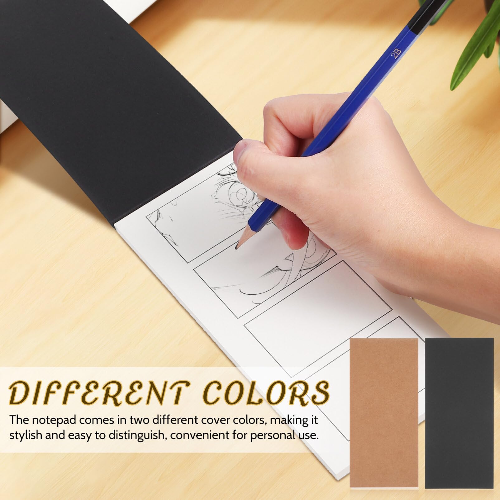 STOBOK Storyboard Memo Pad Small Pocket Notepad with Multiple Squares for Scriptwriting and Story Planning Compact and Portable 2 Cover Colors - Image 4