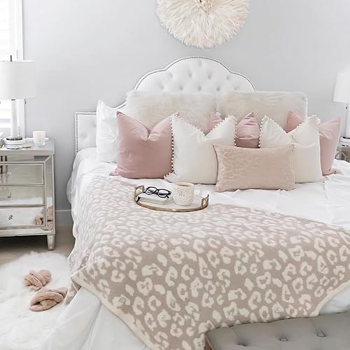 Miniatura 9 de Top Finel juego de 2fundas decorativas con pompones para almohada lumbar, de terciopelo suave, lisas, para el sofá y la cama, 12 x 20pulgadas, rosado