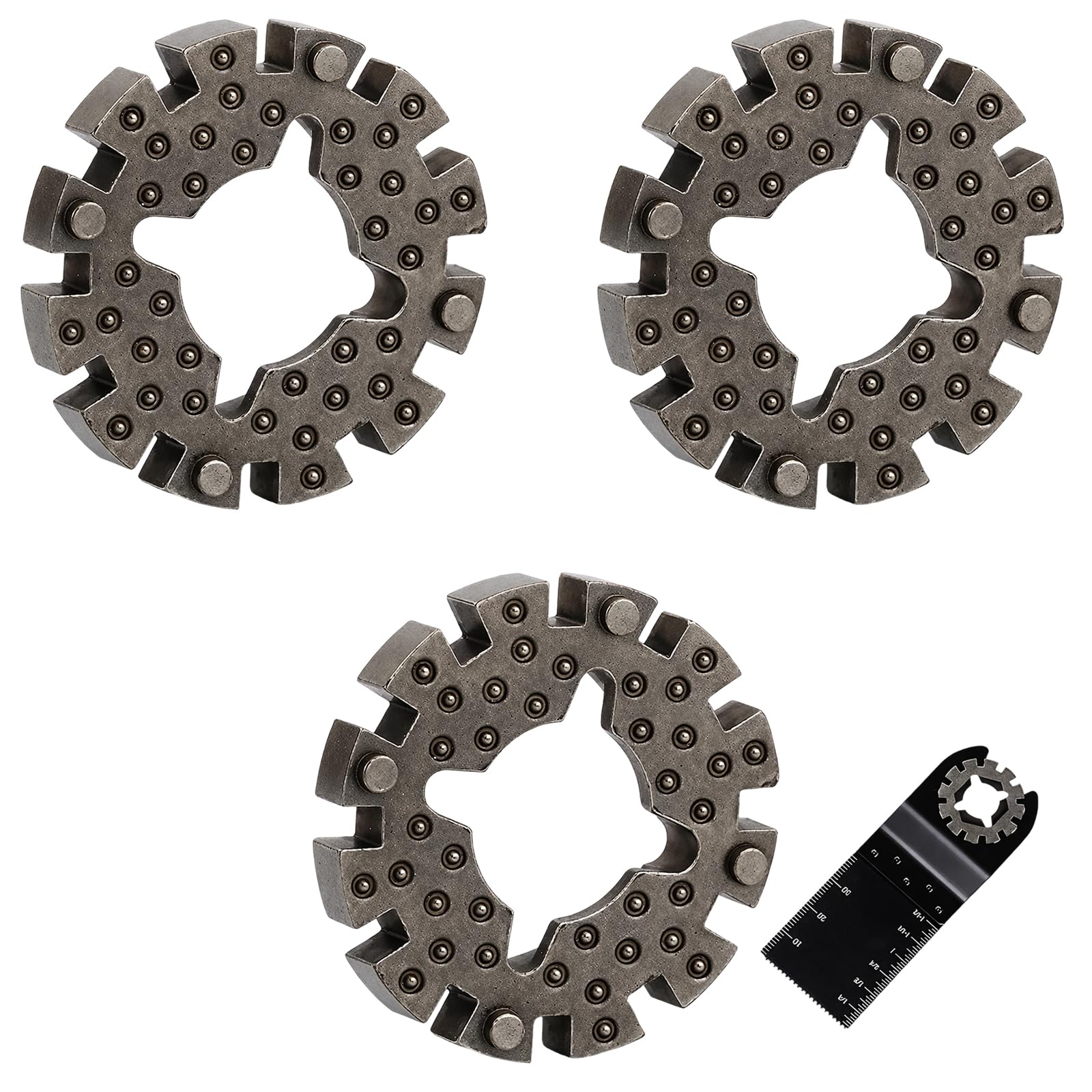 Starlock Adapter, Three-Piece Set for Tool-Free Blade Switching, Precision Cutting in Woodworking and Renovation Projects.