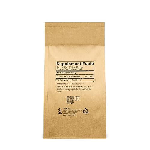 Miniatura 2 de Pure Original Ingredients Extracto de regaliz (1 lb) sin OMG, sin gluten, polvo de mulethi