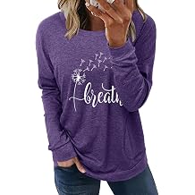 onlypuff Long Sleeve Shirts for Women Fall Fashion Tops Clothing