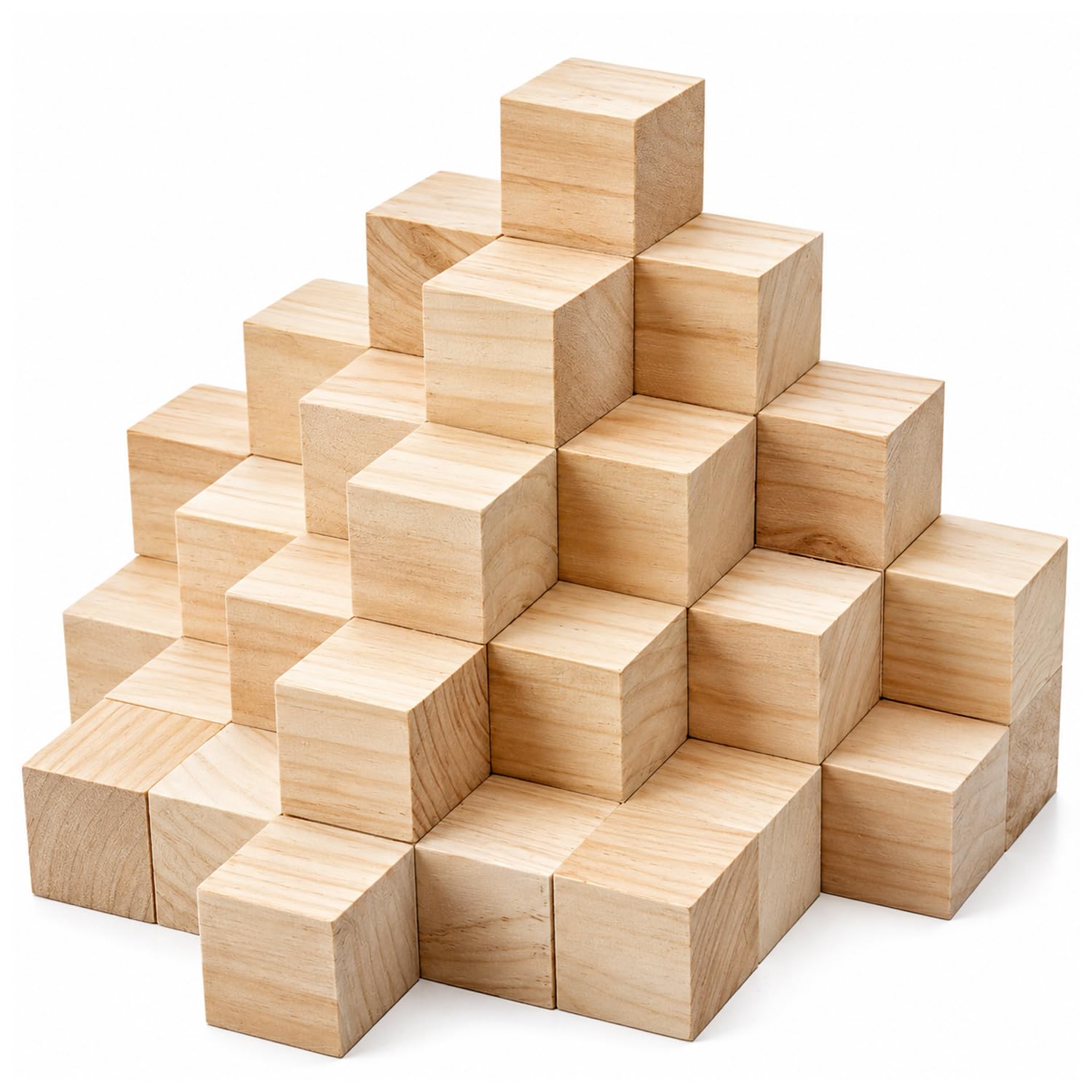 Looklike® Unfinished 1 inch Wood Block Cubes for Crafts DIY Project Solid Wooden Square Blocks for Art and Craft (40)-image-33