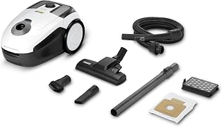 KÄRCHER Aspiradora VC 2 con Bolsa de Filtro, Capacidad de Absorción: 700 W, Radio de Acción: 7,5 m, Peso: 5,1 kg, Filtro HEPA 13, Boquilla Suelos Conmutable, Boquilla para Ranuras, Pincel de Muebles