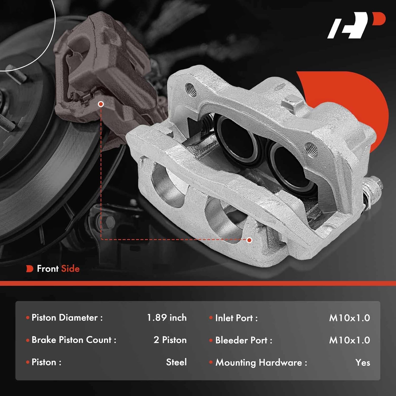 A-Premium Disc Brake Calipers Assembly with Bracket Compatible with Land Rover Range Rover 1995-2002, Discovery 1999-2002 - Front Driver and Passenger Side