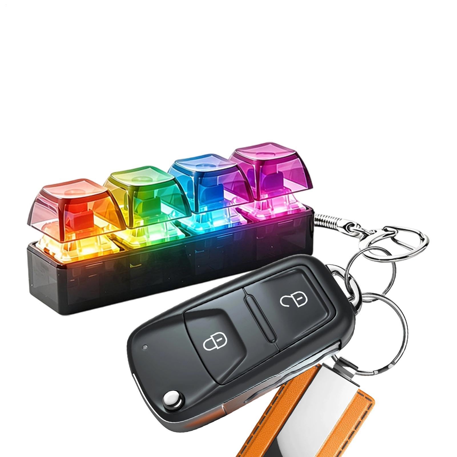 Przenośny Fidget Keychain, zabawka do klawiatury, 35 g, stabilne urządzenie ze świeżym użyciem, zestaw wspomagający stres, sensoryczny clicker z łatwą obsługą, akcesoria domowe do pracy, podróży, na