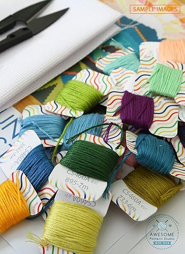 Miniatura 19 de Rocky Mountain National Park K465 Patrón de punto de cruz. Patrón impreso en el interior. Sin tela, hilos, agujas, aros. Patrón de bordado