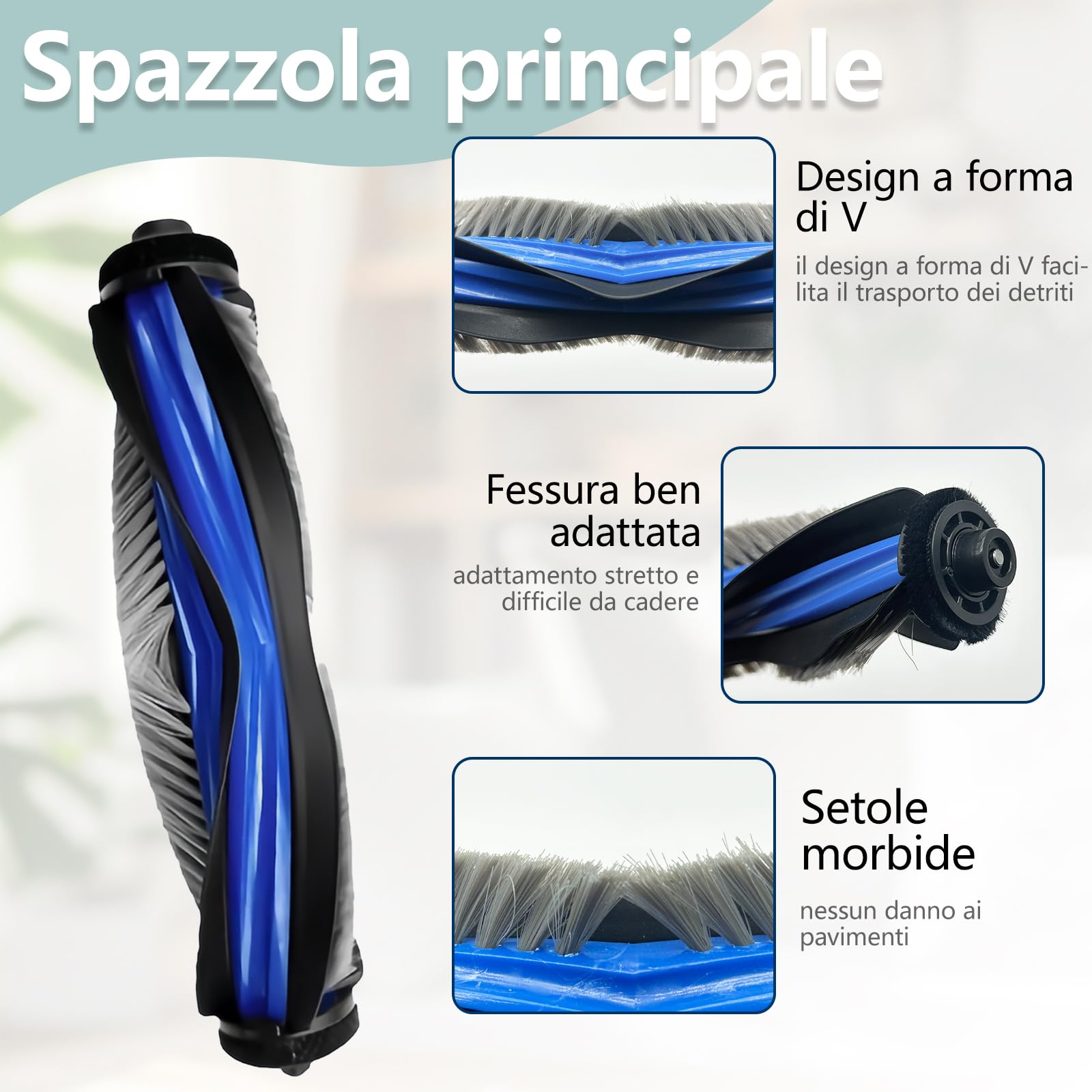24 pezzi di Accessori per Ecovacs Deebot T80 Omni/T80/X8 Pro Omni/ X8 Omni, 2 Spazzole Principali,2 Rulli di Pulizia Mopp,6 Filtri,6 Sacchi di Polvere,6 Spazzole Laterali,2 Strumenti di Pulizia