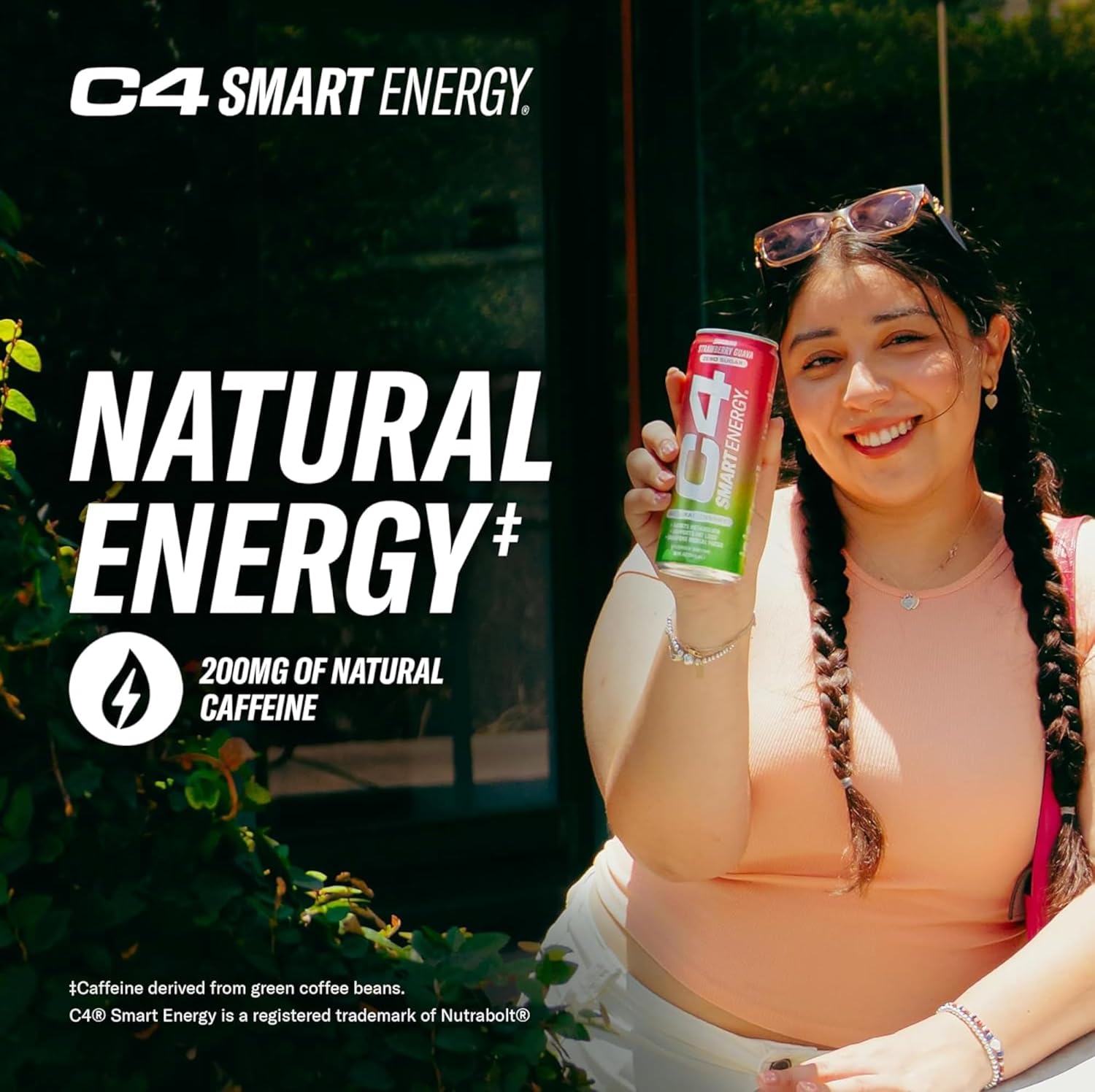C4 Smart Energy Drink - Sugar Free Performance Fuel & Nootropic Brain Booster, Coffee Substitute or Alternative | Black Cherry 16 Oz (Pack of 12)