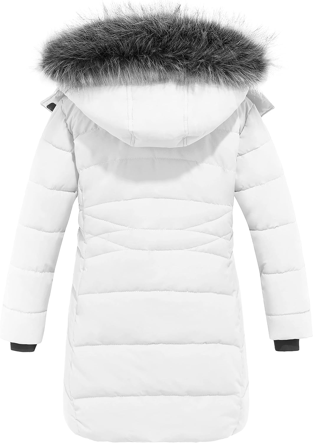 wantdo Girls' Winter Coats Long Puffer Jacket Fleece Jacket with Hood - Image 3