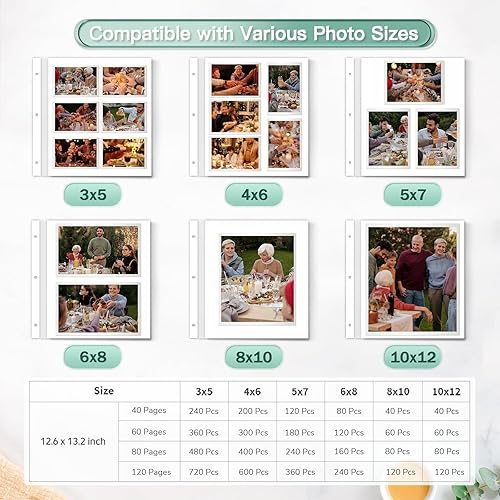 Miniatura 110 de Popotop Álbum de fotos autoadhesivo para álbumes de recortes de 4 x 6 pulgadas, 5 x 7 pulgadas, 8 x 10 pulgadas, álbumes de fotos de bricolaje como