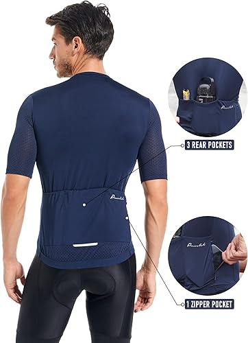 Miniatura 2 de Przewalski Men's Pro Cycling Jersey Competitive Training Short Sleeve Bike Shirts Bicycle Tops for Road Biking