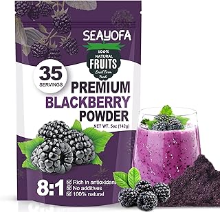 5oz Freeze-Dried Blackberry Powder, Whole Wild Blackberries – Vegan Friendly Fruit Powder for Smoothies, Baking & Recipes – Gluten-Free, No Added Ingredients