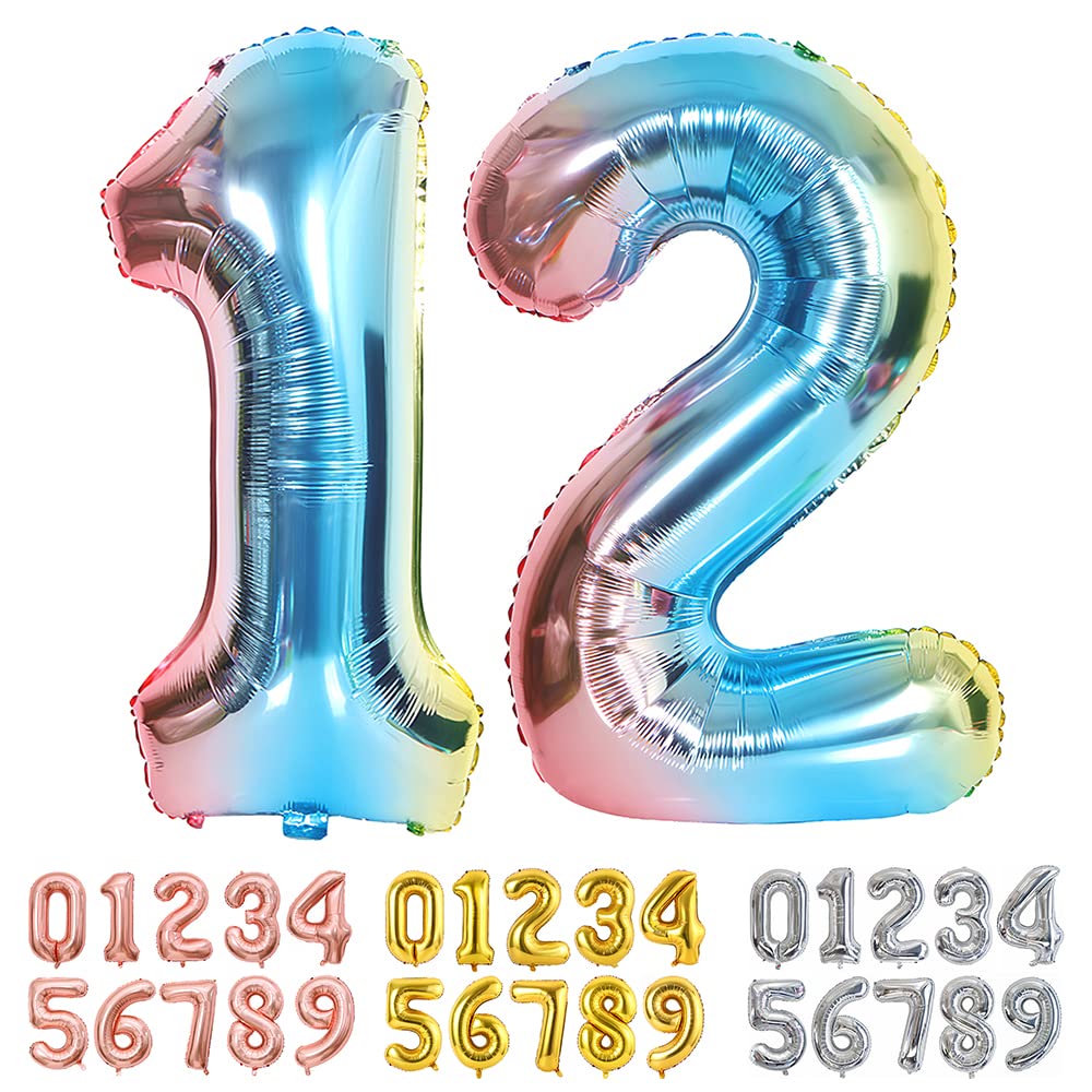 Foil Globo Número 5 Azul 40" (101cm), Inflable Helio o aire, Gigante Numeros 0-9, 10-19, 20-29, 30-100, Grande Globos Decoración para La Boda Aniversario y Cumpleaños Fiestas — view 56