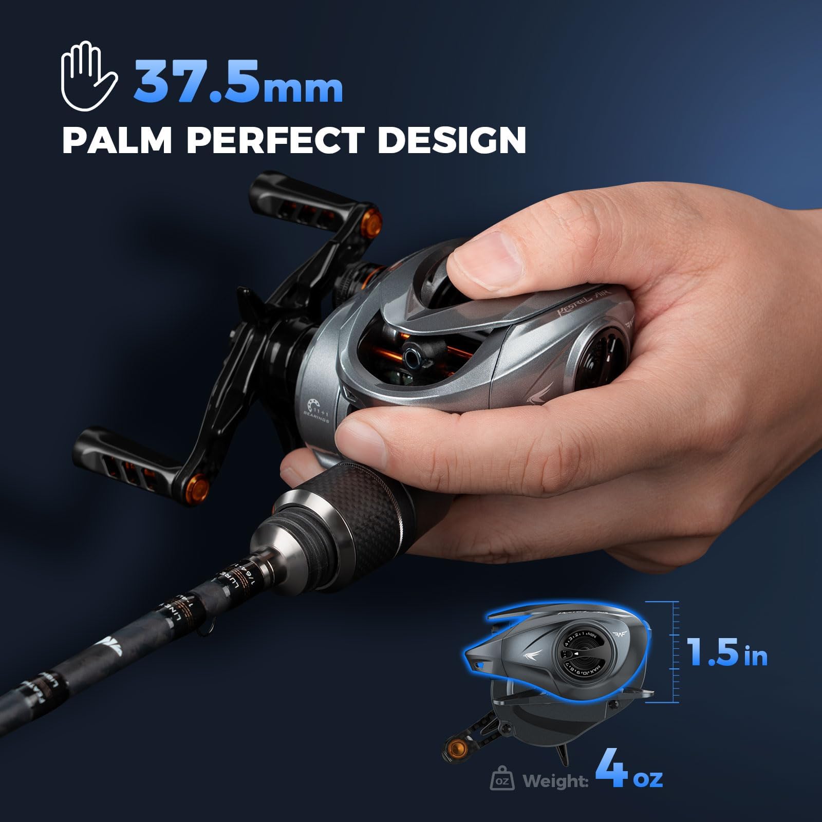 KastKing Kestrel Air Micro Finesse Casting Reel, Ultralight Baitcasting Fishing  Reel, Easily Casts Lures Down to 0.5 Gram, Backlash Prevention Brake, 7.6:1  Gear Ratio, 2+9+1 Ball Bearings,Left Handed: Buy Online at Best
