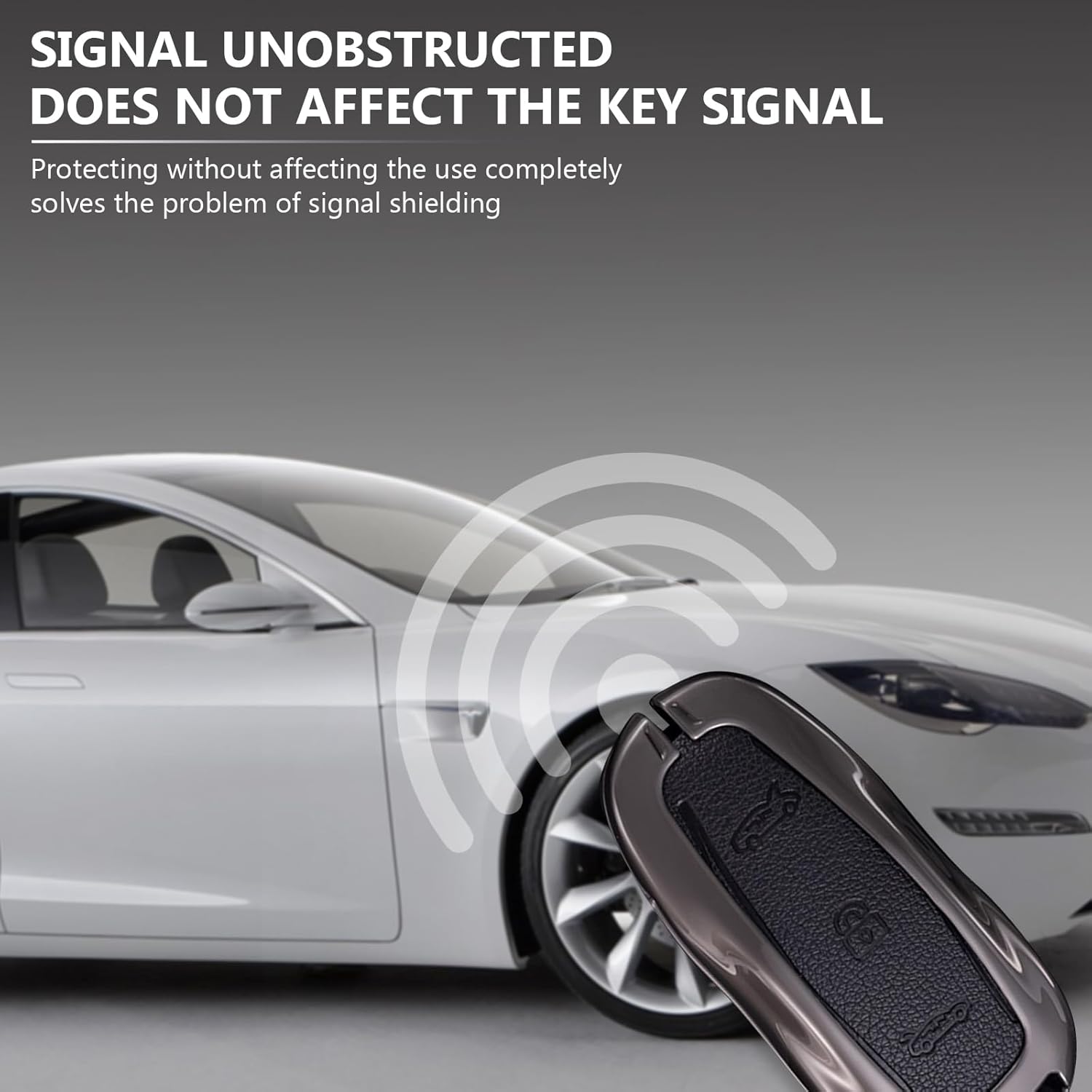 Key Fob Cover for Tesla，Key Shells Compatible with Tesla, fit Tesla Metal Key Cover Case, Model 3YS, with Key Chain, Key Less Protection Case Smart Remote Accessories (Black Y) - Image 5