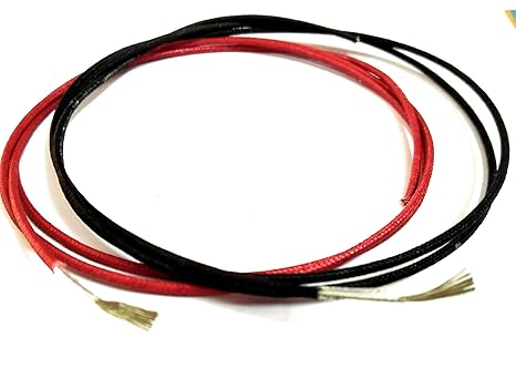 Coppertrails 6Mtr Fiberglass Copper Wire (1.0 sq. mm, Black+Red) for heaters Motors automotives and Heating Instruments -3mtr Each