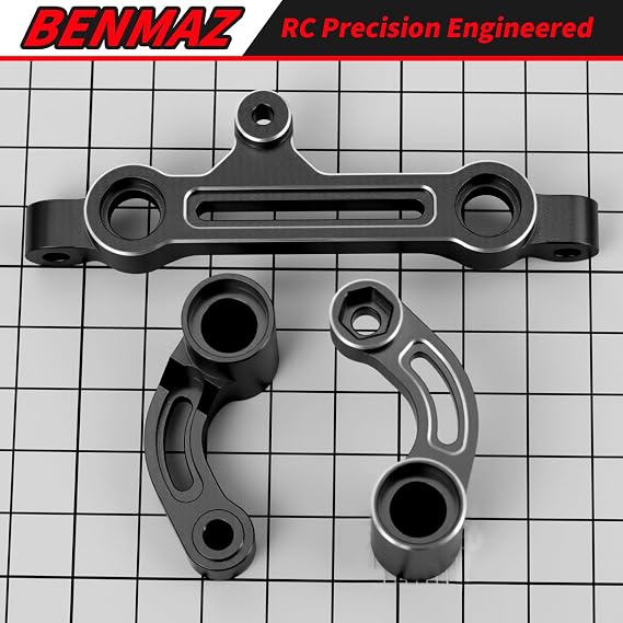 アルミニウム合金ステアリングベルクランクセット Arrma 1/5 Kraton 8S Outcast 8S EXB アップグレードパーツ、交換#ARA340153ブラック