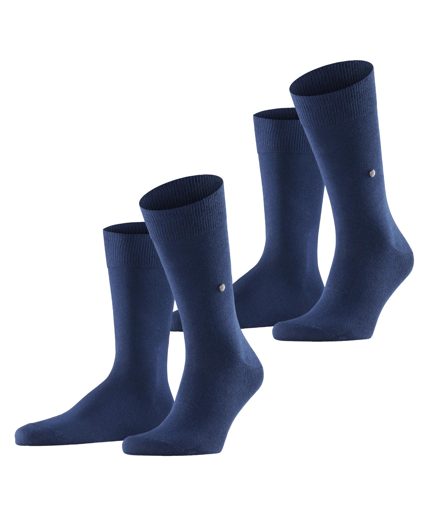 BurlingtonNavy Everyday Combed Cotton 2-Pack Mid-Calf Socks for Men, 40-46, 2 Count, Blue, Anthracite
