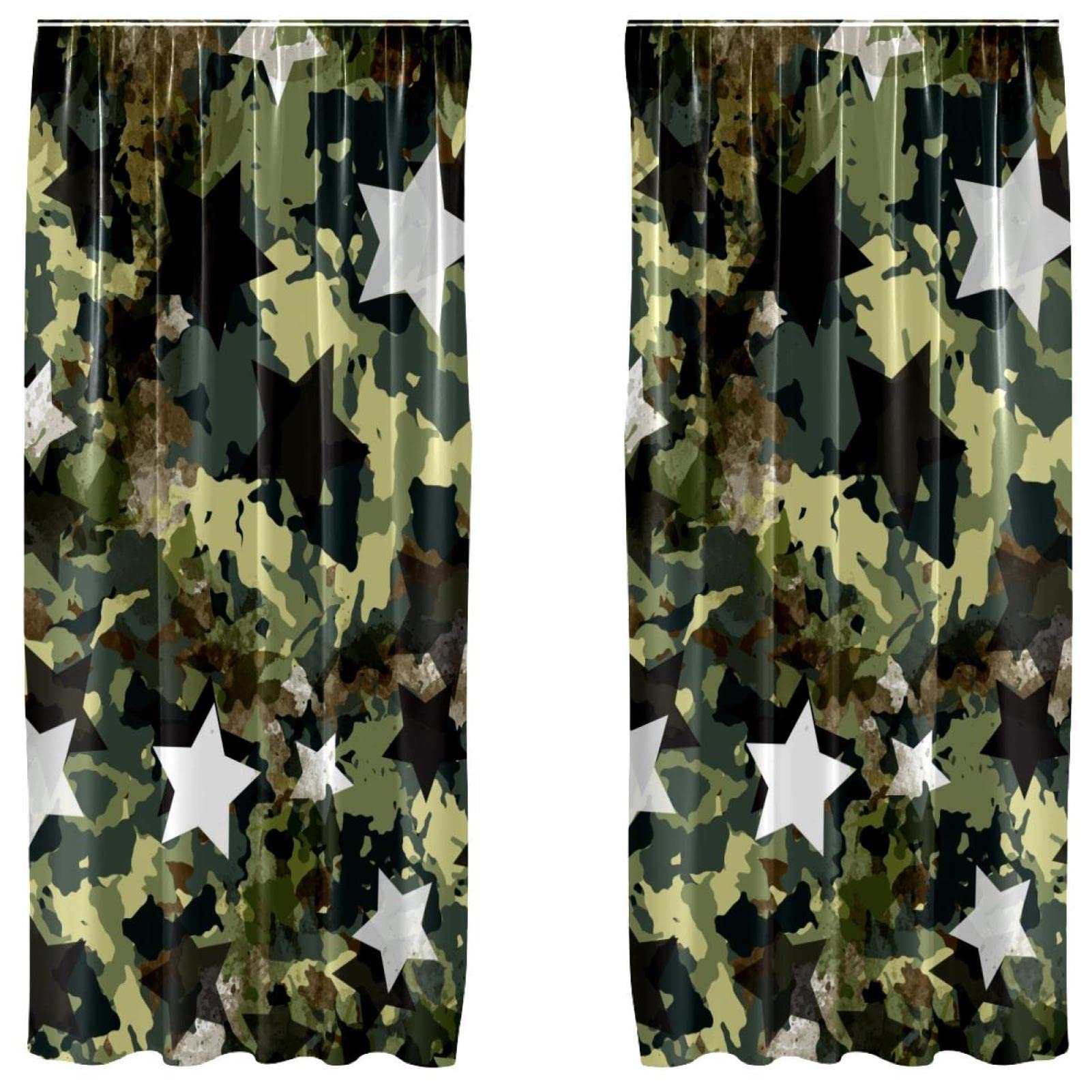 Rideaux camouflage pour préserver l'intimité d'une chambre d'ado lot de 2