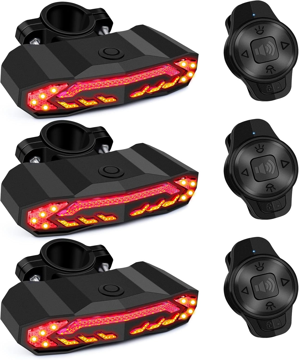 NineLeaf Smart Bike Alarm Taillight with Turn Signals and Automatic Brake Light