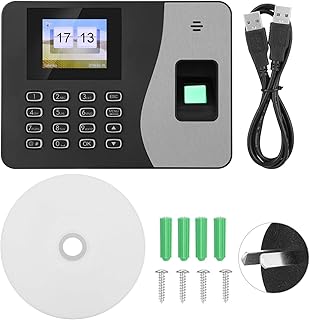 Clock, T9 Input Method Attendance Recorder Biometric Support U Disk Attendance Machine Fingerprint Time Clock 2.4inches for Door(C26 Australian regulations, 110-240V)
