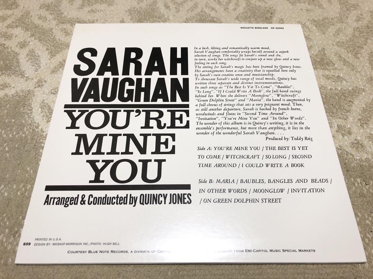 クラシックレコーズ Sarah Vaughan You're Mine You 【公式通販】