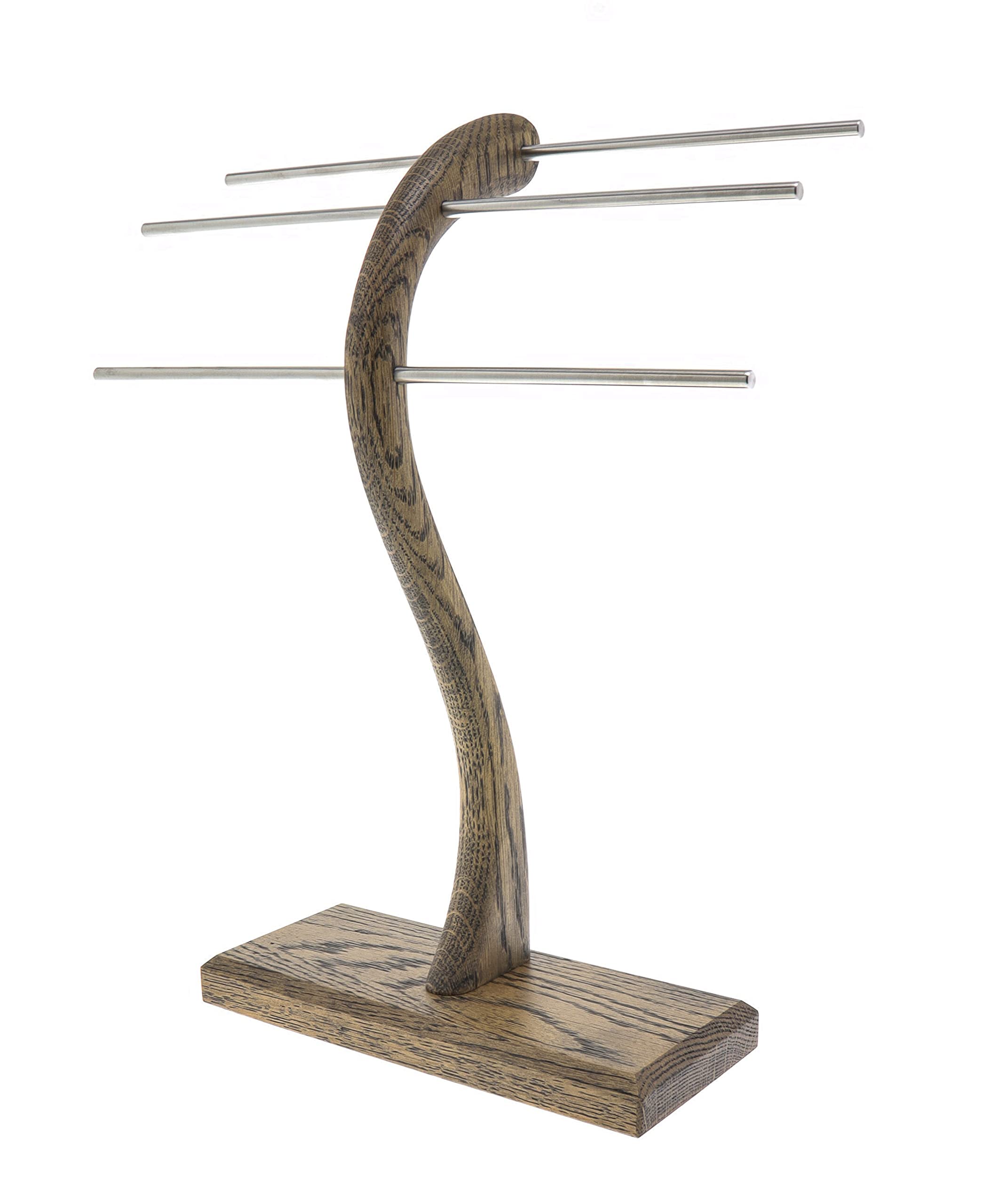 Design WOOD AND Steel made in germany Schmuckständer aus massiv Eichenholz