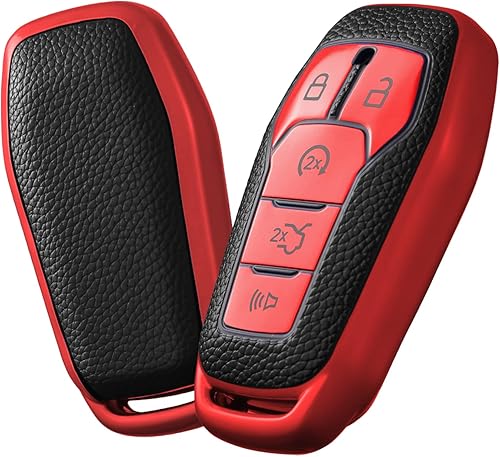 ELOHEI Funda para llavero de automóvil de TPU suave para Ford, compatible con Ford F150 Explorer 2013-2016 Ford Fusion 2015-2017 Ford Mustang Edge