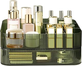 Organizador de maquillaje con cajón apilable,...