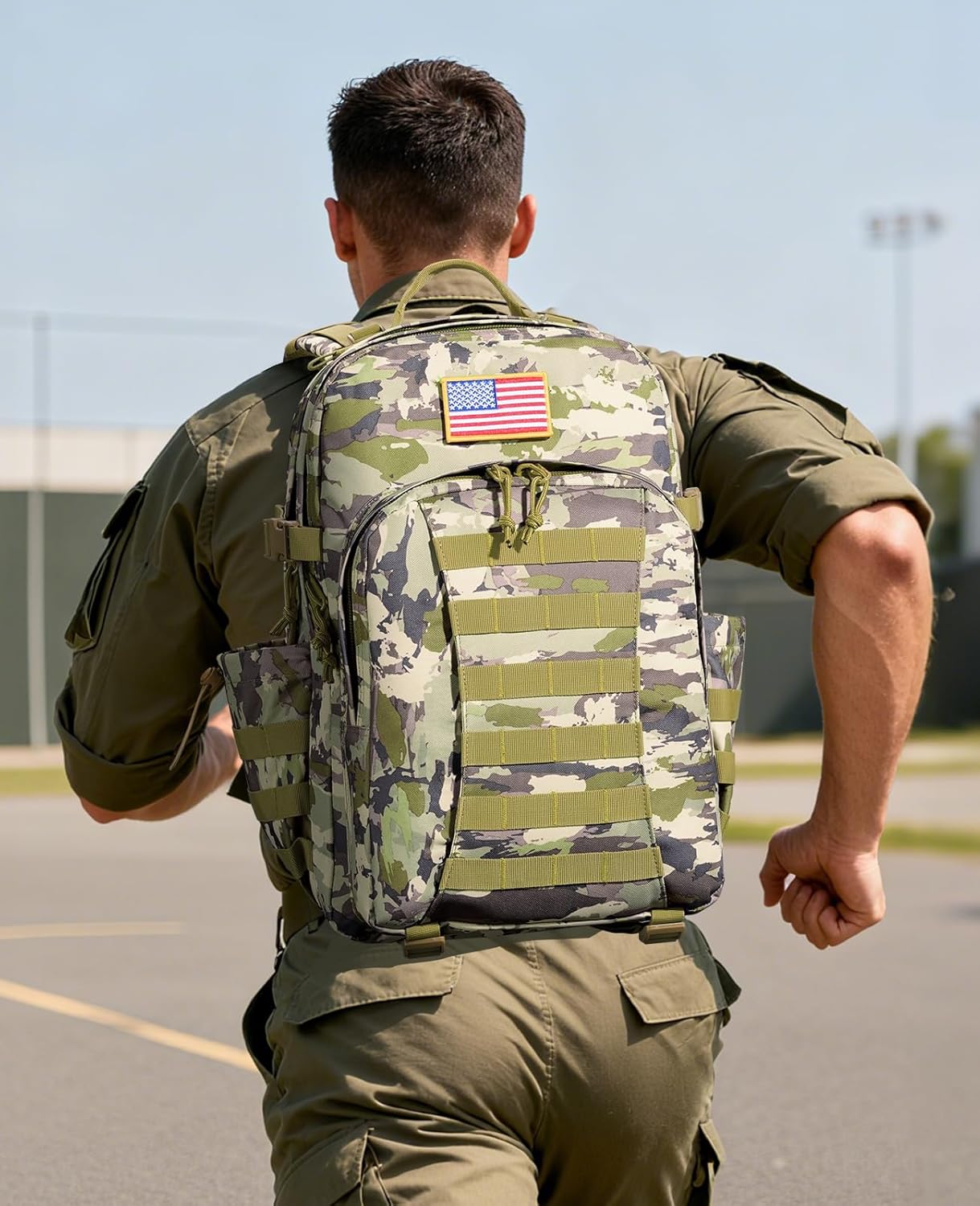 EZshoot 40L Tactical Backpack, Military Backpack for Men Women, Army Molle Rucksack Assault Pack, Bug Out Bag Large Daypack (Auriclash) - Image 6