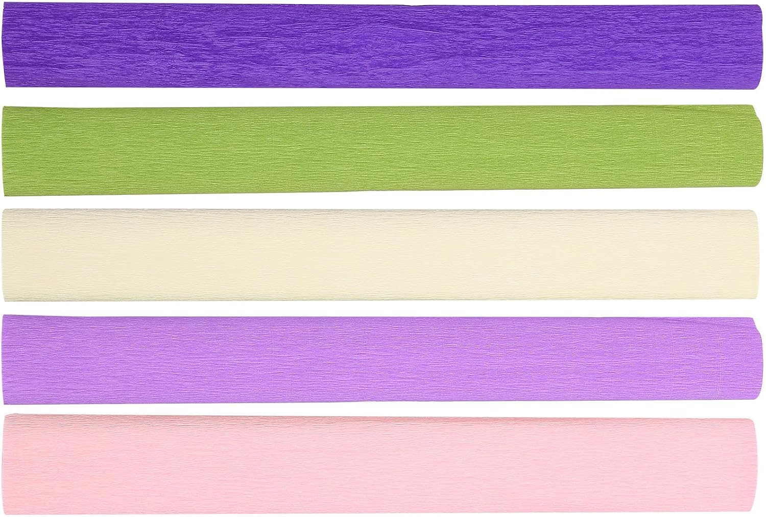 5 Rolls Colorful Crepe Paper Rolls for DIY Crafts, 250x50 CM