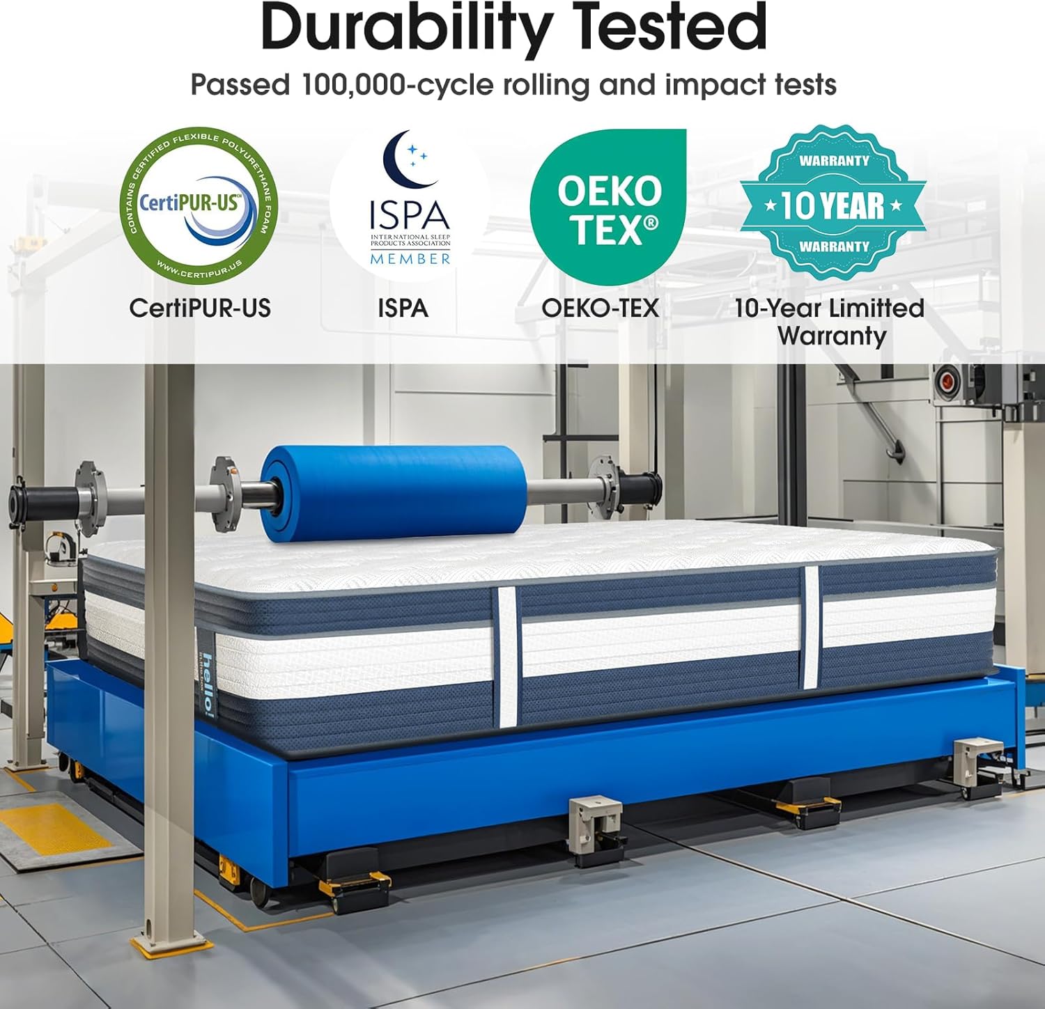 Full Size Mattress 12 Inch, Medium Firm Hybrid Mattress in a Box with Memory Foam & Individually Pocketed Coils, Pressure Relief & Motion Isolation, CertiPUR-US Certified, Fits All Bed Frames