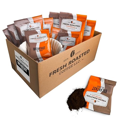 Fresh Roasted Coffee, Mezcla de desayuno, Kosher, paquetes fraccionales premolidos, 1.75 onzas, 42 unidades