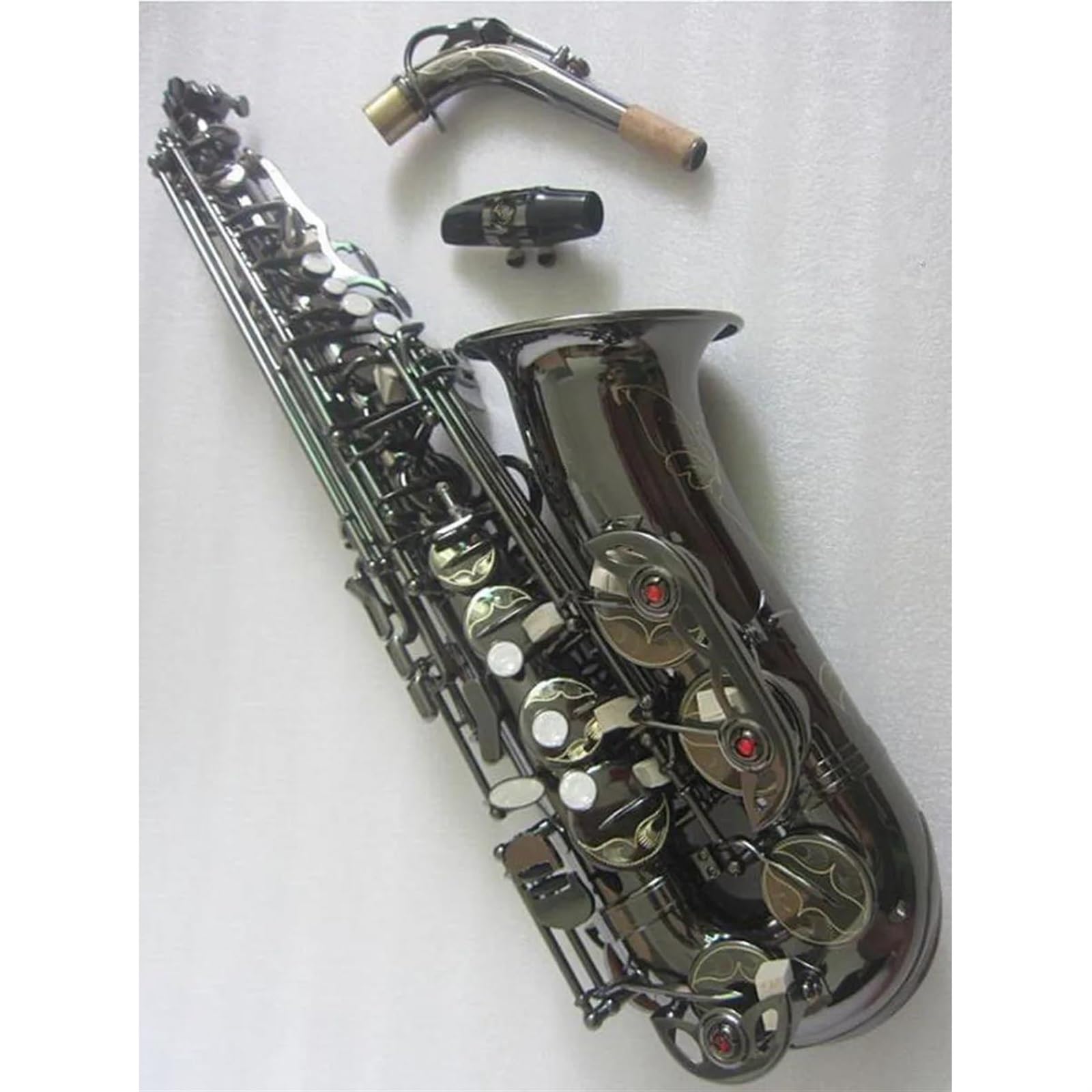 Saksofon Saksofon Altowy Poszycie Czarny Nikiel Eb Saksofon Altowy Profesjonalne Instrumenty Muzyczne Saksofon Z Etui