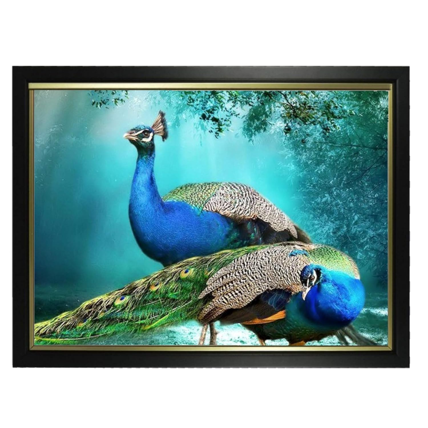 PERSONALIZED WORLD Peacock Wall Decoration Photo Frame (100 Plus Birds