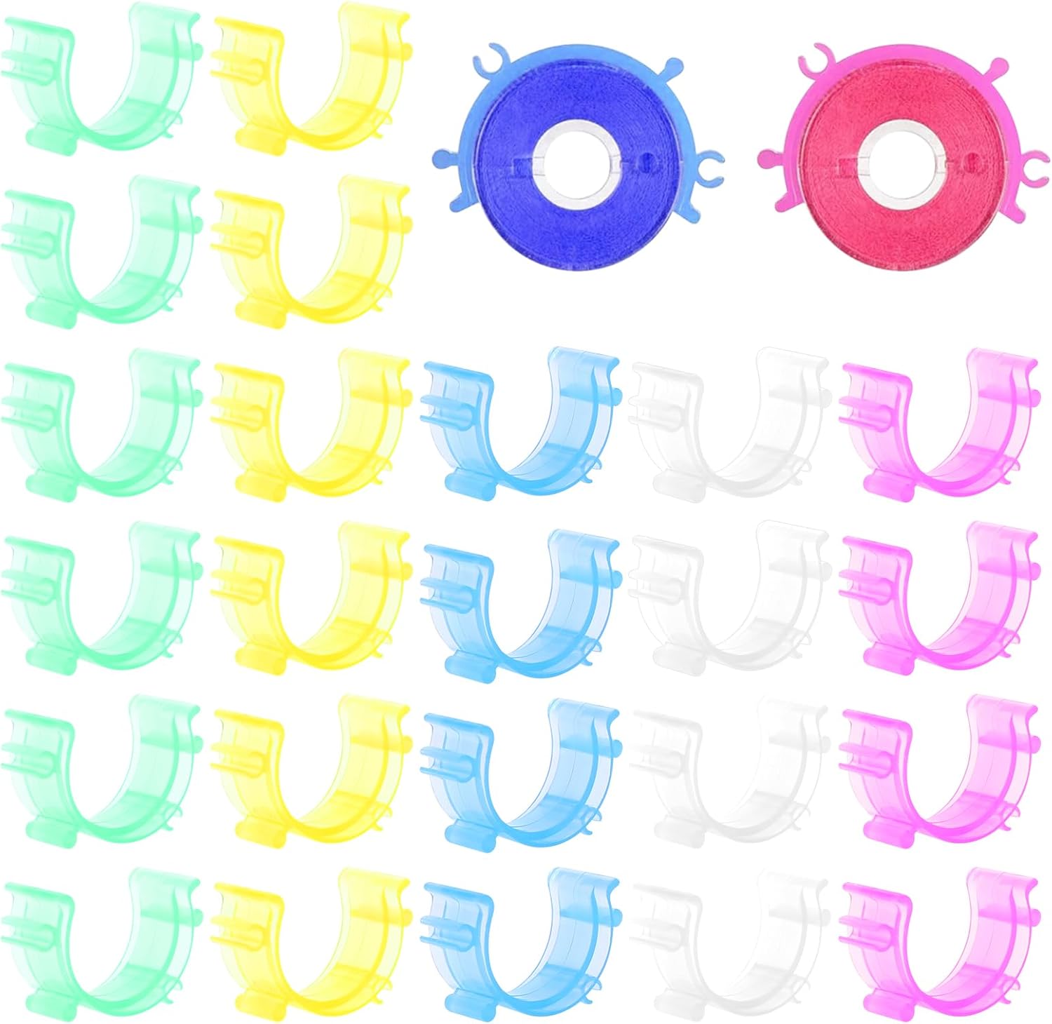 100 Pcs Sewing Bobbin Holder Clips Colorful Sewing Bobbin