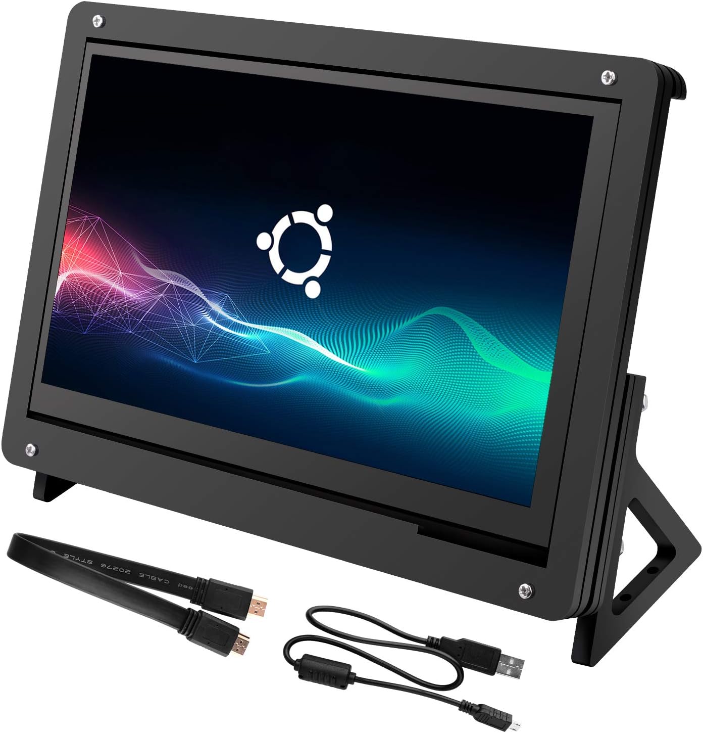 Raspberry Pi 7 Inch Capacitive Touch Screen, kuman LCD HDMI Input 800x480 Display with Case Stand