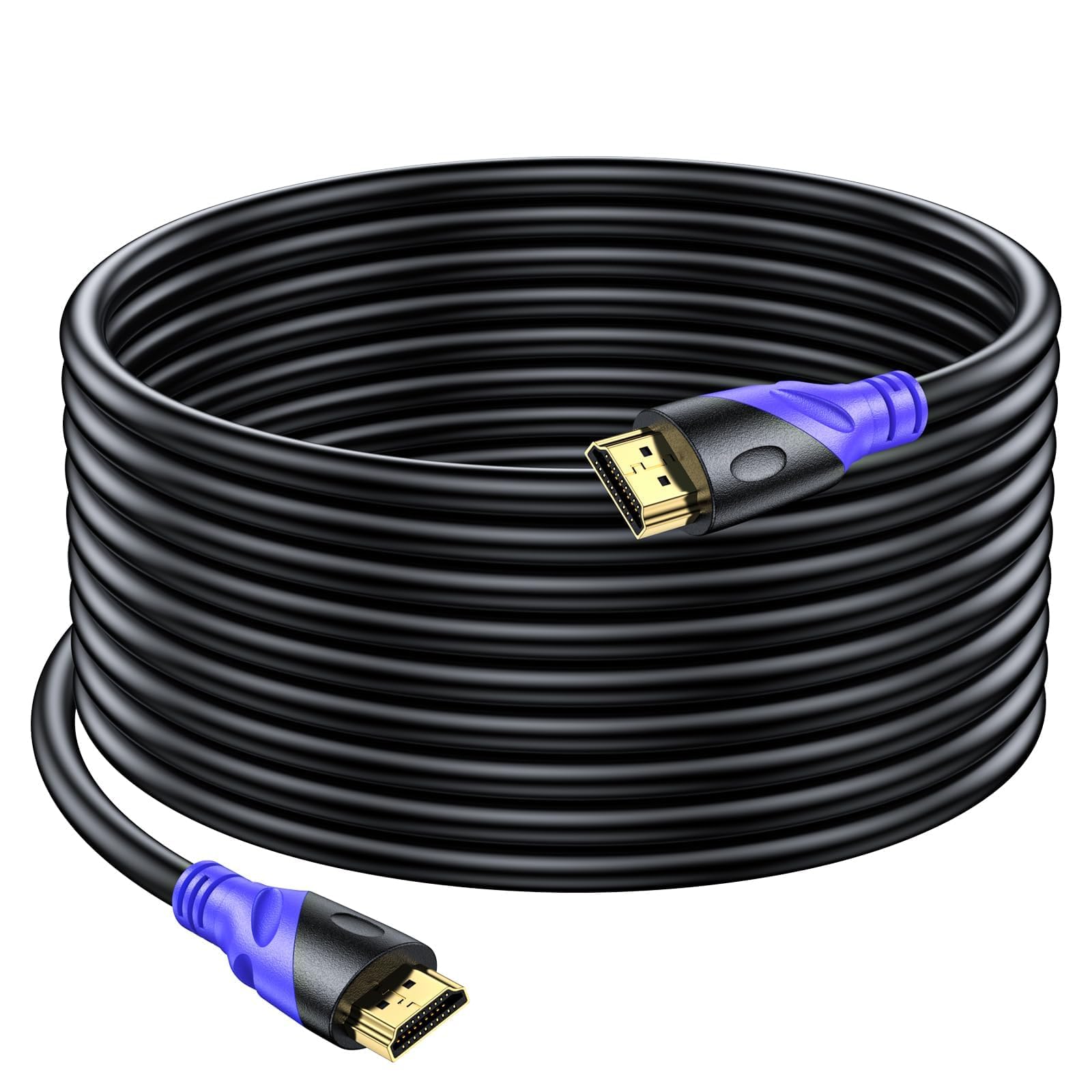 Rommisie 4K/60HZ HDMI Kabel 12m (HDMI 2.0,18Gbps) High-Speed vergoldete Anschlüsse,Ethernet Audio Return Video 4K, Full HD1080p, 3D-kompatibel Blu-Ray Laptop PC HDTV