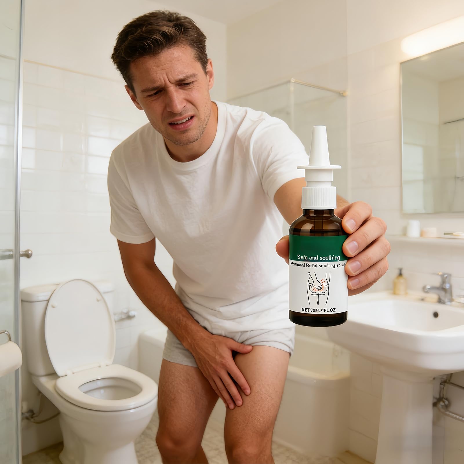 Spray De Soin Périanal - Soins De La Peau | Anus Spray Solution D'hygiène Liquide Naturelle À Absorption Rapide, Soin Des Zones Sensibles, SpraŷPersonnel Pour Femmes Adultes Personnes Âgées Salle De