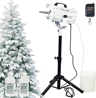 LANGXUN 1500W Snow Machine with Manual & Wireless Remote Control | Large Output Snowmaking Machine for Indoor & Outdoors | Adjustable Snowflake Size | Perfect for Christmas, Weddings, and Parties