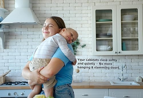 Miniatura 2 de DecoBasics Bisagras sin marco para gabinete de cocina (paquete de 30), bisagras de puerta de cierre suave, bisagras de metal para cajones de cocina,