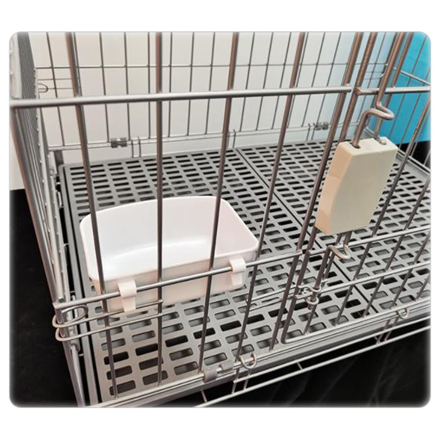 Vasca Da Bagno Per Uccelli - 2 Pezzi Mangiatoia E Bagnetto Sospesi