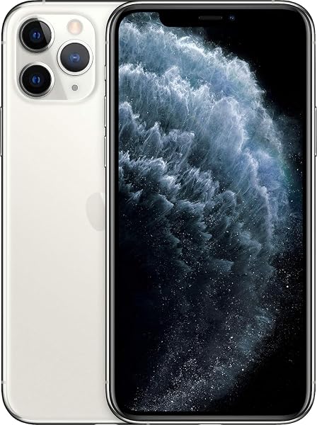 Apple iPhone 11 Pro Max, 256GB, Silver - Unlocked (Renewed)