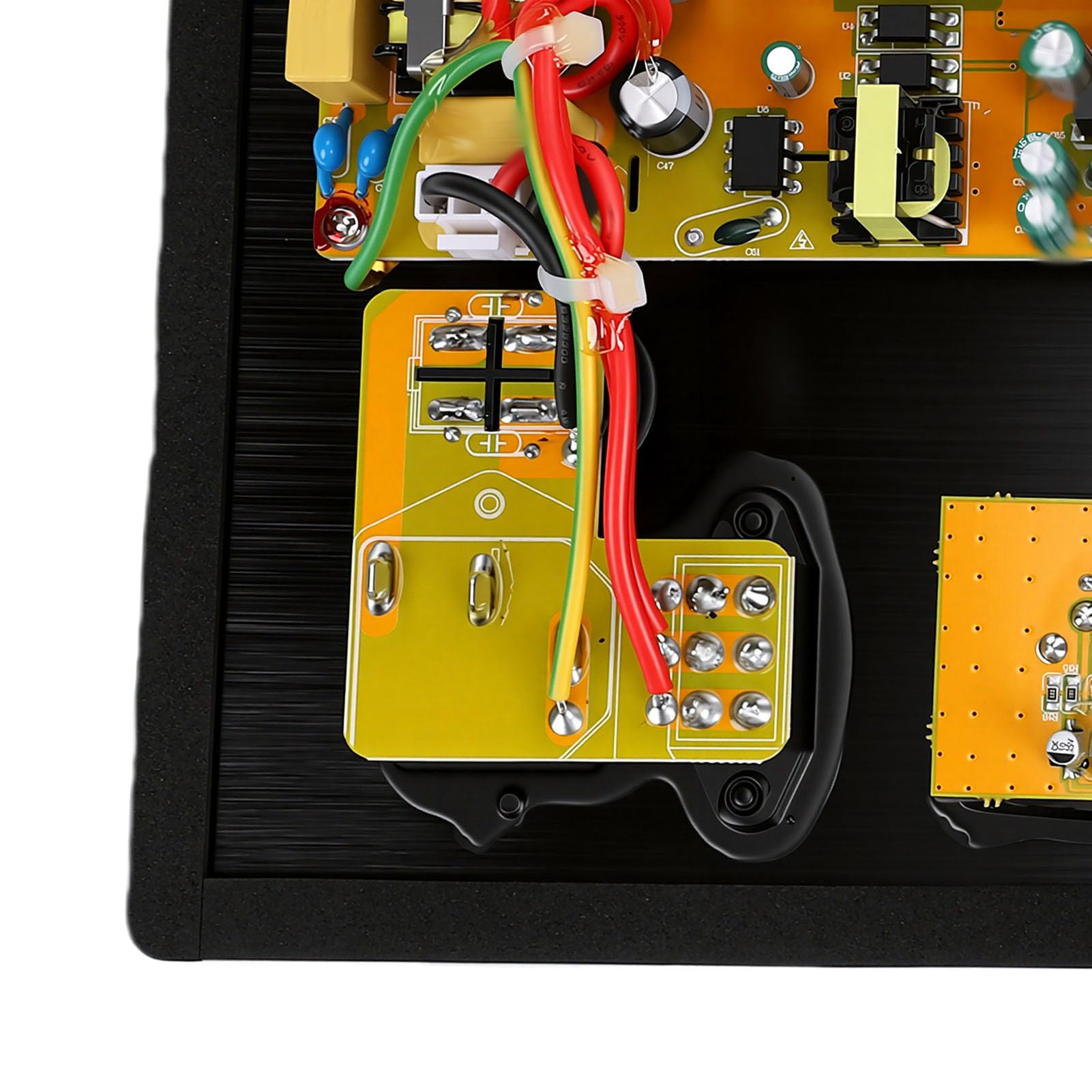 Dpofirs Placa Amplificadora de Subwoofer, Módulo de Amplificador de Potencia HiFi Clase D con Entrada XLR y AV para Subwoofer de Cine en Casa, Caja de Altavoz DIY (Black)