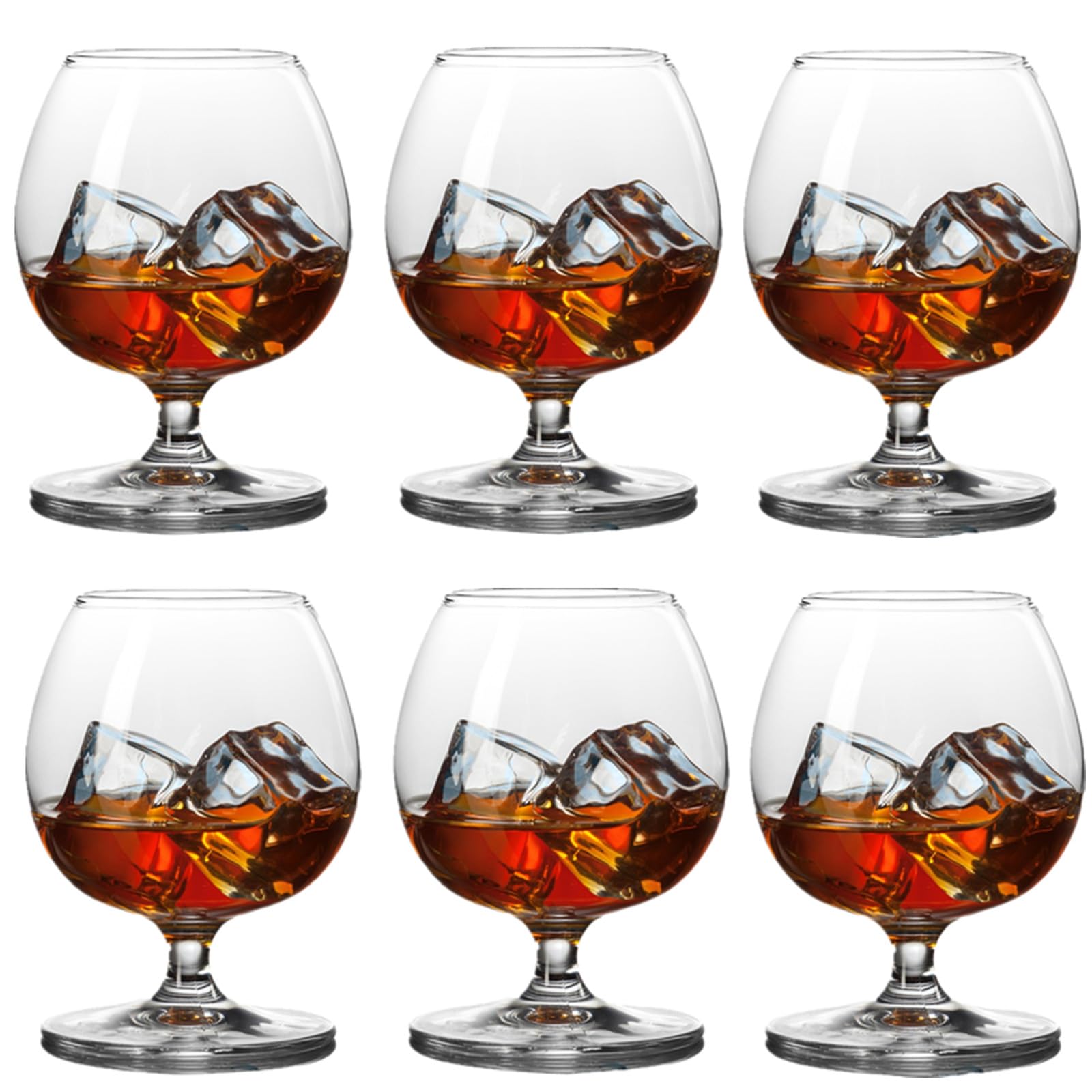 Brandy Bourbon Whiskey Cognac Scotch Drinking Glasses, Superb Lead-Free Crystal Snifter Glass for Cocktail Party Dishwasher Safe, 11.5 oz (Set of 6)